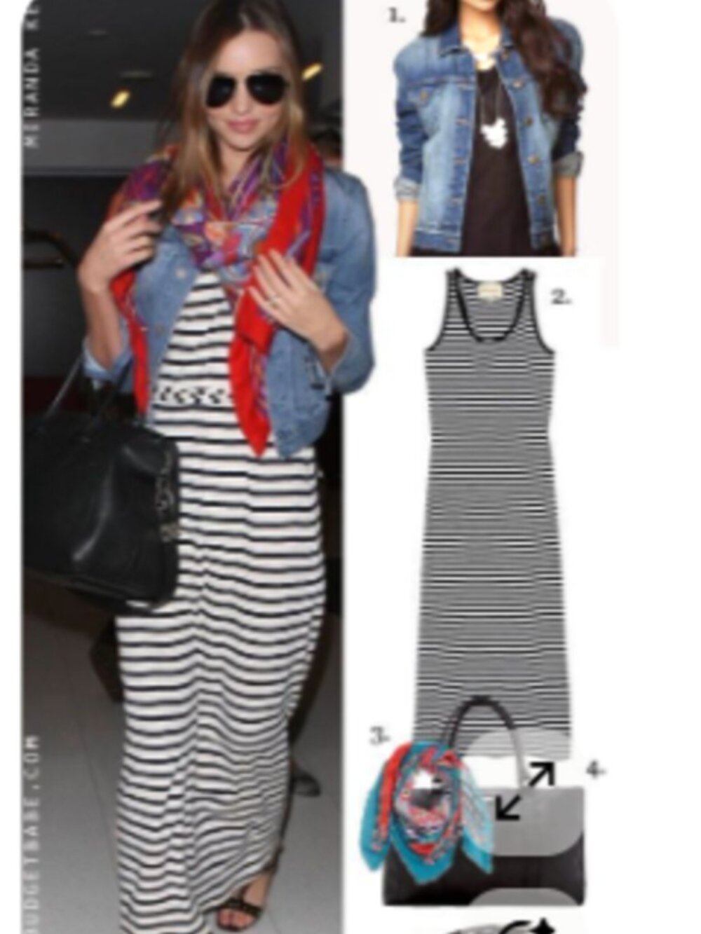 Bloom I Tank Jersey Maxi Dress White w/Black Stripes Size S